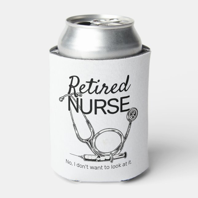 Funny Remüde Nurse Woll nicht zu sehen Pensionieru Dosenkühler (Kanne Vorderseite)