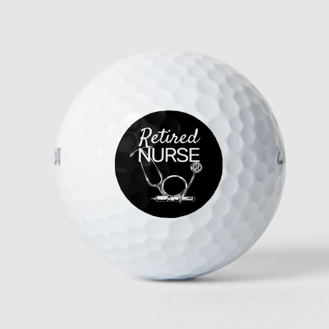 Funny Remüde Nurse Woll nicht zu sehen Pensionieru Golfball (Vorderseite)