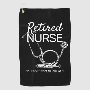 Funny Remüde Nurse Woll nicht zu sehen Pensionieru Golfhandtuch