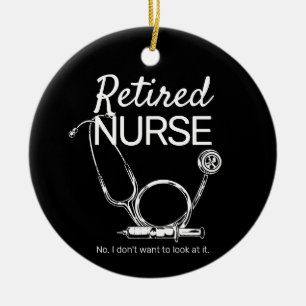 Funny Remüde Nurse Woll nicht zu sehen Pensionieru Keramik Ornament