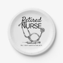 Funny Remüde Nurse Woll nicht zu sehen Pensionieru Pappteller
