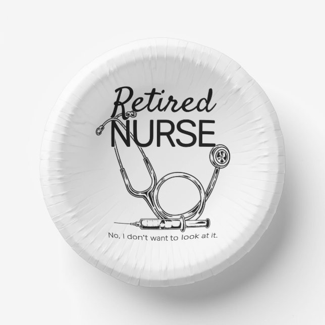 Funny Remüde Nurse Woll nicht zu sehen Pensionieru Pappteller (Vorderseite)