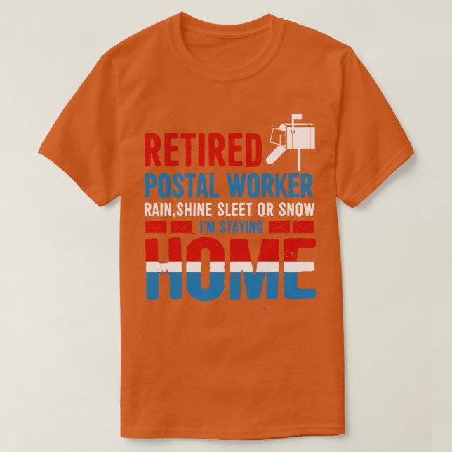 Funny Remüde Postarbeiter Mailman Retirement Gif T-Shirt (Design vorne)