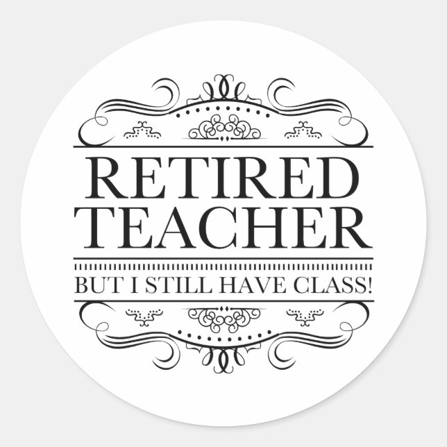 Funny Remüde Teacher Runder Aufkleber (Vorderseite)