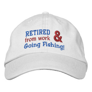 Funny Remüde und Going Fishing Individuelle Name V Bestickte Kappe