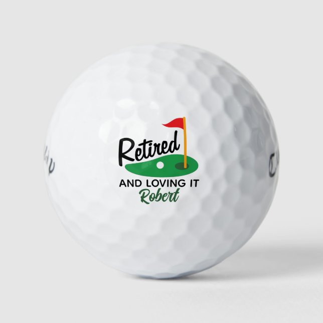 Funny Remüde und Liebe es Custom Retirement Golfball (Vorderseite)