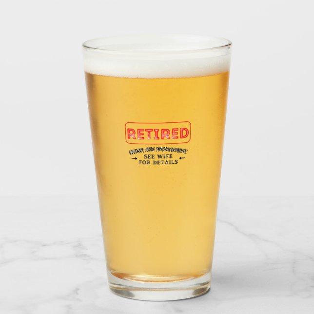 Funny Remüde unter New Management Siehe Ehefrau Glas (Vorne (Gefüllt))