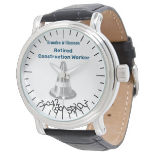 Funny Remüdes Construction Worker Jumble Numbers Armbanduhr
