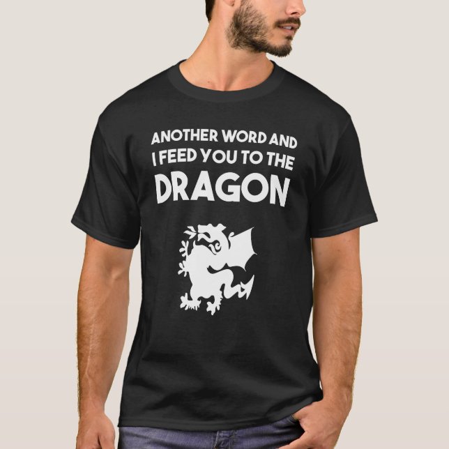 Funny Renaissance Faire Dragon Heraldic Medieval T-Shirt (Vorderseite)