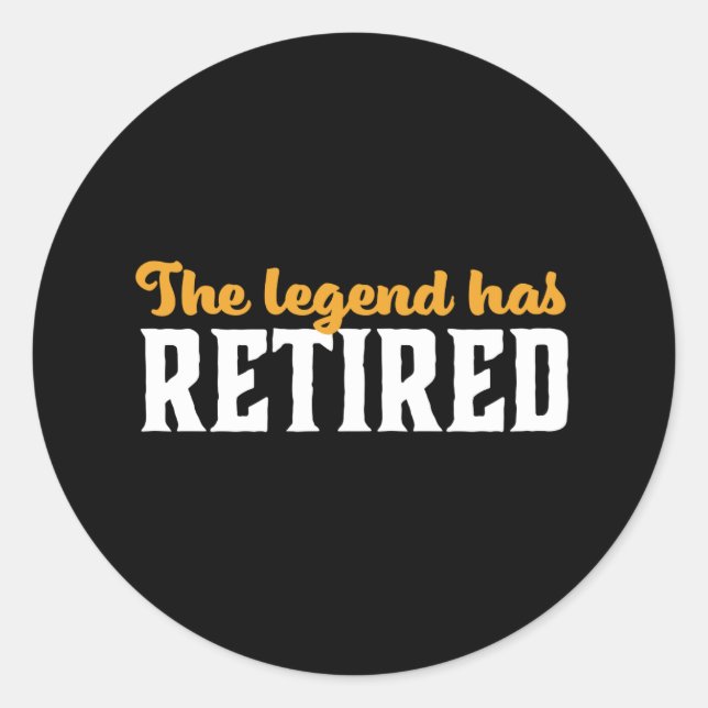 Funny Rent Ruhestand hat die Legende wieder erschö Runder Aufkleber (Vorderseite)