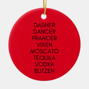 Funny Rentier Drinks Keramik Ornament