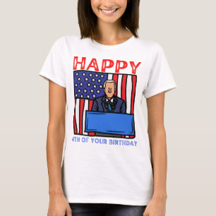 Funny Republikaner Merry 4. Juli Biden Trump 24 T-Shirt