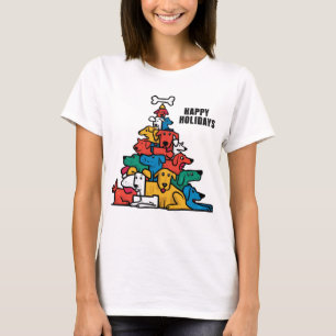 Funny Rescue Hunde Weihnachtsbaum Abstrakt T-Shirt
