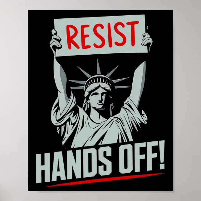 Funny Resist Handsoff Usa Poster (Vorne)