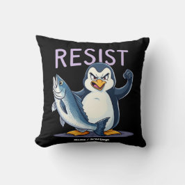 Funny Resist Pinguin Protest gegen Zölle Kissen