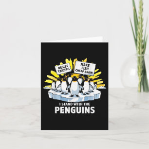 Funny Resist Pinguins Protest gegen Zölle Karte