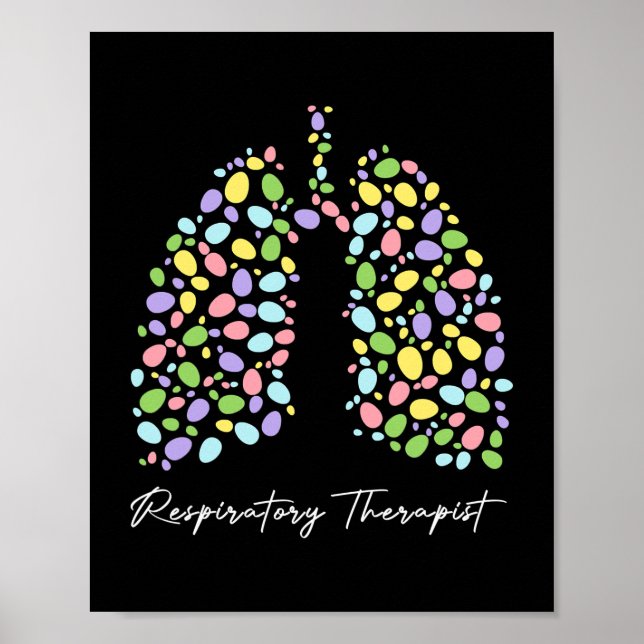 Funny Respiratory Therapist Therapy Lung Happy Poster (Vorne)