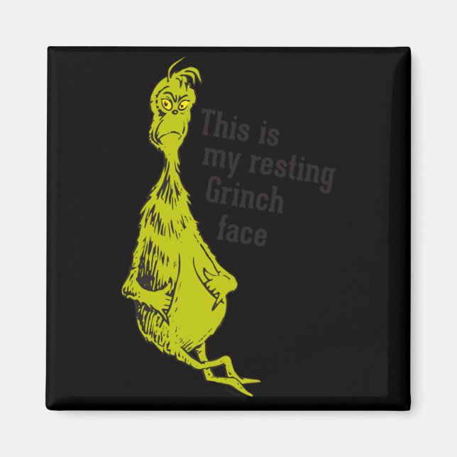 Funny Resting Face  Magnet (Vorne)