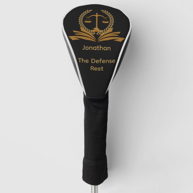 Funny retired defense lawyer  golf headcover (Vorderseite)