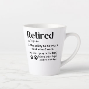 Funny Retired definition dog mom dad Paw lovers Milchtasse