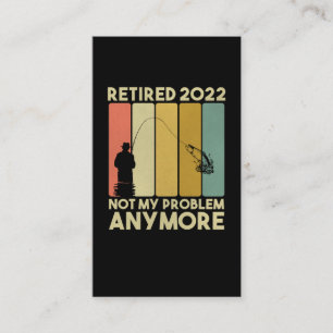 Funny Retirement 2022 Männer Frauen Remüde Fishe Visitenkarte