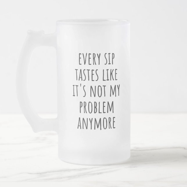 Funny Retirement Coffee Tasse - "Jeder Sip schmeck (Links)
