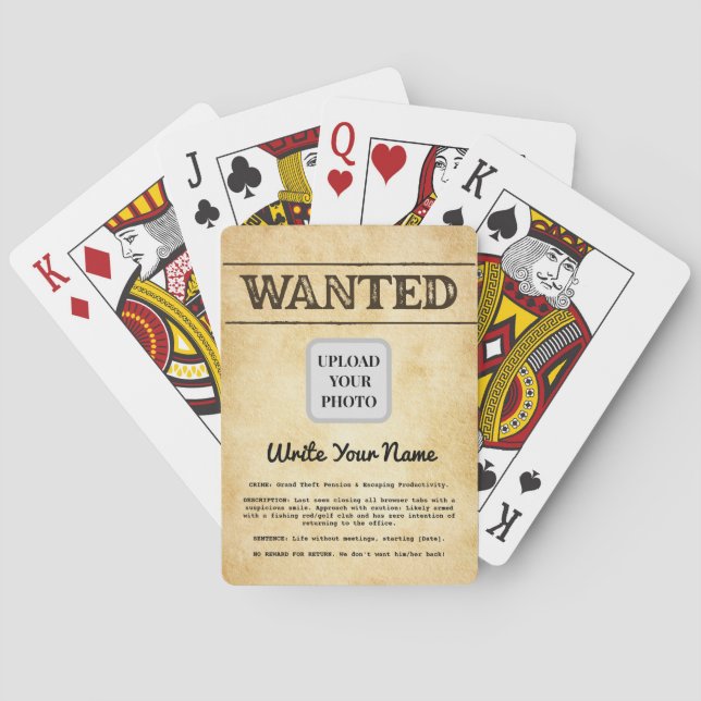 Funny Retirement Coworker Farewell Outlaw Theme Spielkarten (Rückseite)