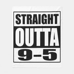 Funny Retirement Geschenk Straight Outight 9-5 Fleecedecke