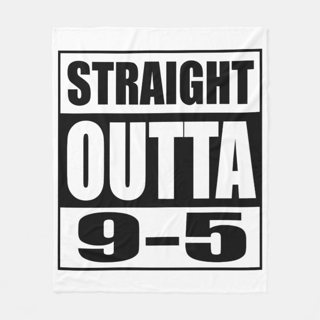 Funny Retirement Geschenk Straight Outight 9-5 Fleecedecke (Vorderseite)