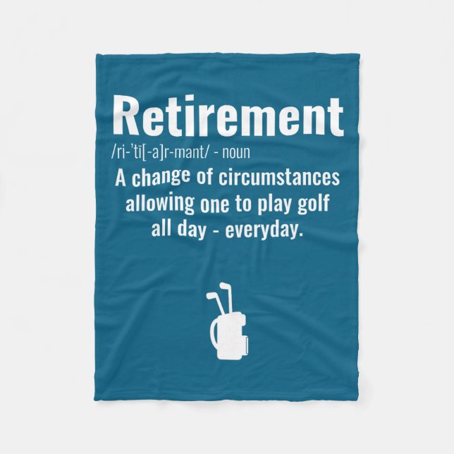 Funny Retirement Golf Quote Retired Golfers Golfin Fleecedecke (Vorderseite)