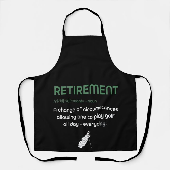 Funny Retirement Golf - Rasen Golfers Geschenk Schürze (Vorderseite)