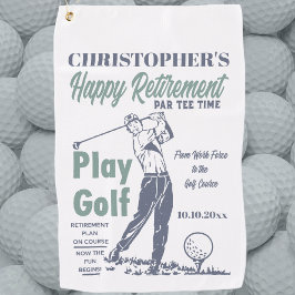 Funny Retirement Golfer Thema Retro Golf Golfhandtuch
