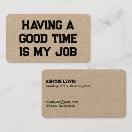 Funny Retirement Kraft Business Card Visitenkarte