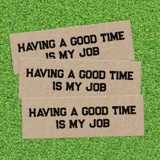 Funny Retirement Kraft Mini Business Card Mini Visitenkarte