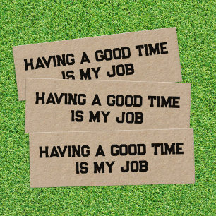 Funny Retirement Kraft Mini Business Card Visitenkarte