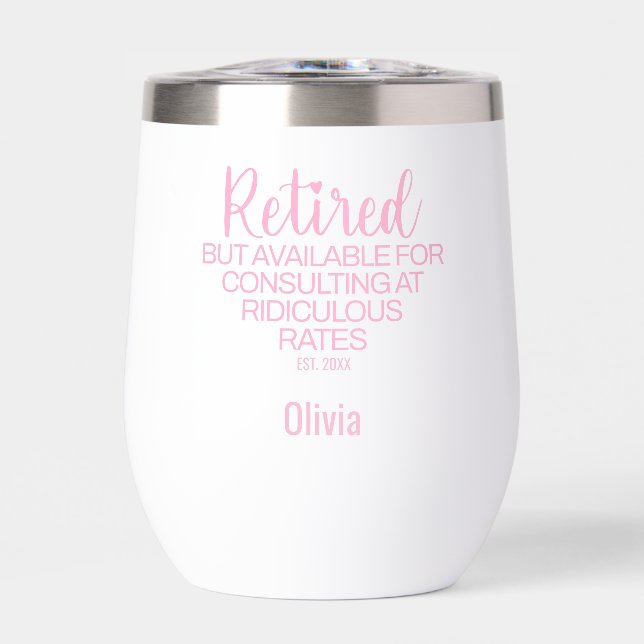 Funny Retirement Party Gift Powder Pink (Vorderseite)