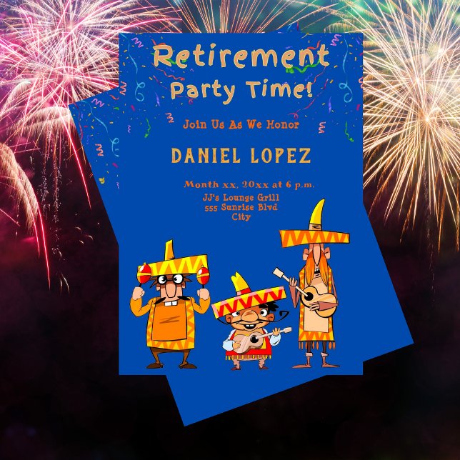 Funny Retirement Party Invitation Fiesta Einladung (Funny Retirement Party Invitation Fiesta)