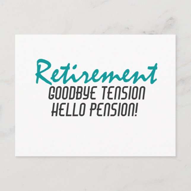 Funny Retirement Quote Postkarte (Vorderseite)