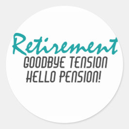 Funny Retirement Quote Runder Aufkleber
