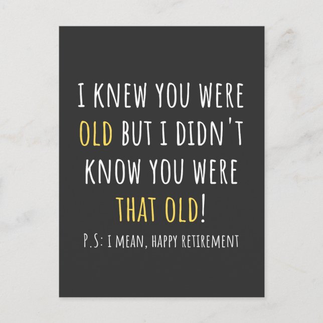 funny retirement, retired, retired teacher, retire postkarte (Vorderseite)