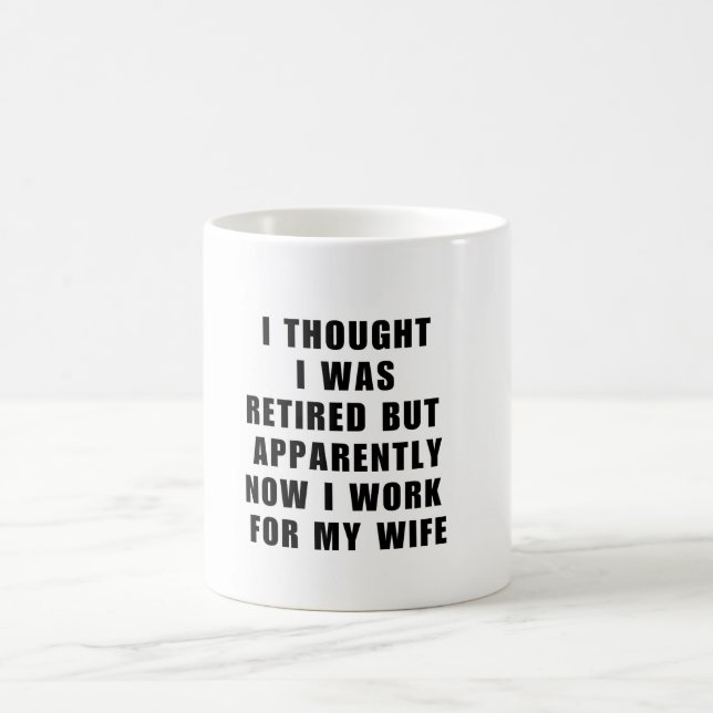 Funny Retirement Retiree Spaß Husband Ehefrau Kaffeetasse (Mittel)