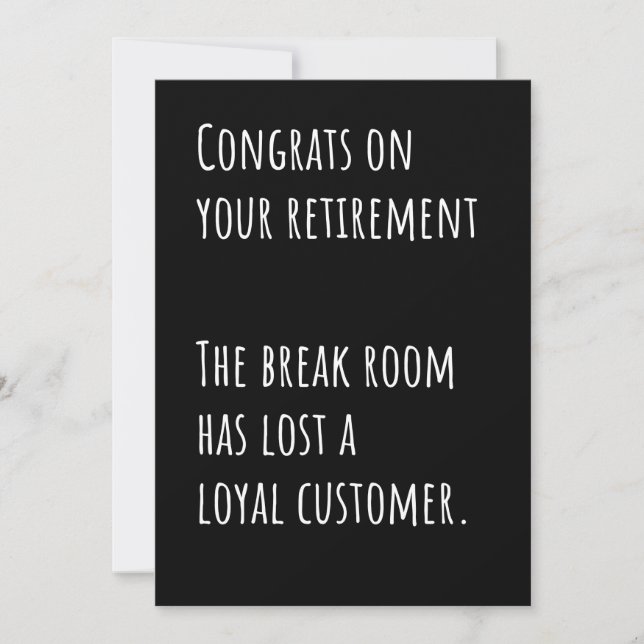 Funny Retirement Sarcastic Congratulations Card Dankeskarte (Vorderseite)