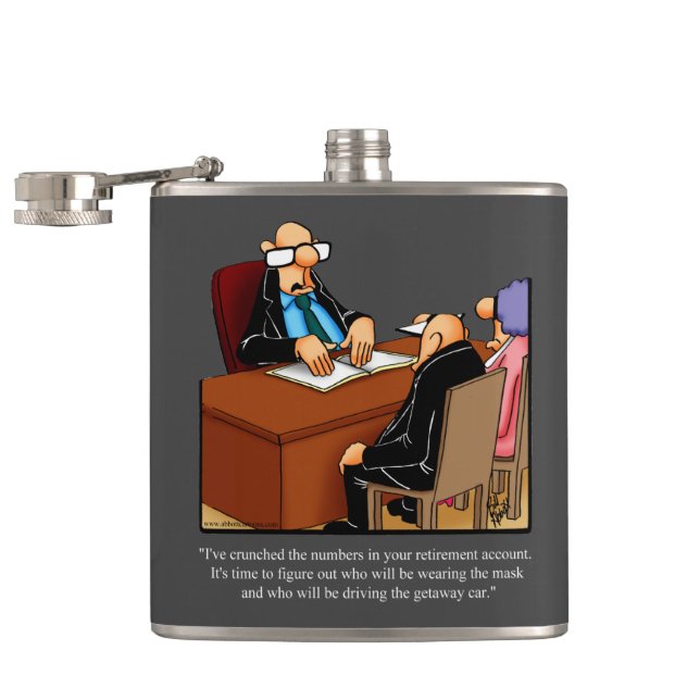 Funny Retirement Spaß Flask Gift Flachmann (Geöffnet)