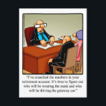 Funny Retirement Spaß Postcard "Spectickles" Postkarte<br><div class="desc">Wunderbar lustige und leicht sarkastische Karikaturenfiguren in unglaublich witzig Situationen, die jedem ein Lächeln ins Gesicht bringen. Grosser Spaß für den wunderbar lustigen, leicht sarkastischen Charakter, den Sie kennen! Genießen Sie die Verbreitung des Lachen mit dieser unglaublich witzig Rentner-Spaß-Postkarte des Künstlers Bill Abbott. "Spectickles" ist das international konsortiierte Comic auch...</div>