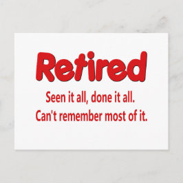 Funny Retirement Sprichwort Postkarte