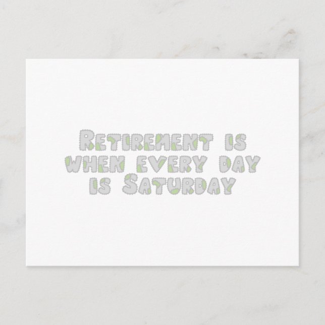 Funny Retirement Sprichwort Postkarte (Vorderseite)