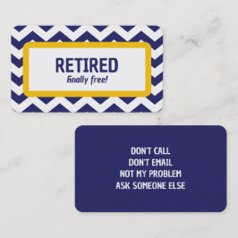 Funny Retirement Visitenkarte