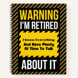 Funny Retirement Zitat Warnung Ich bin Rent-Retire Notizbuch