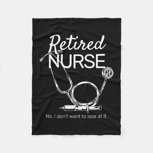 Funny Retiring Nurse Woll nicht zu sehen Pensionie Fleecedecke (Vorderseite)