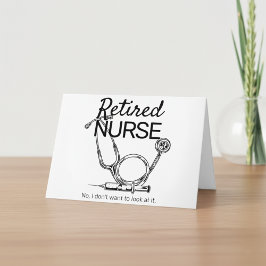 Funny Retiring Nurse Woll nicht zu sehen Pensionie Karte